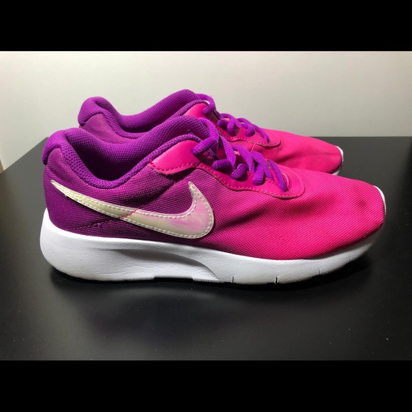 Nike Tanjun Print (GS) Youth Girls/ Violet Pink - Picture 3 of 6